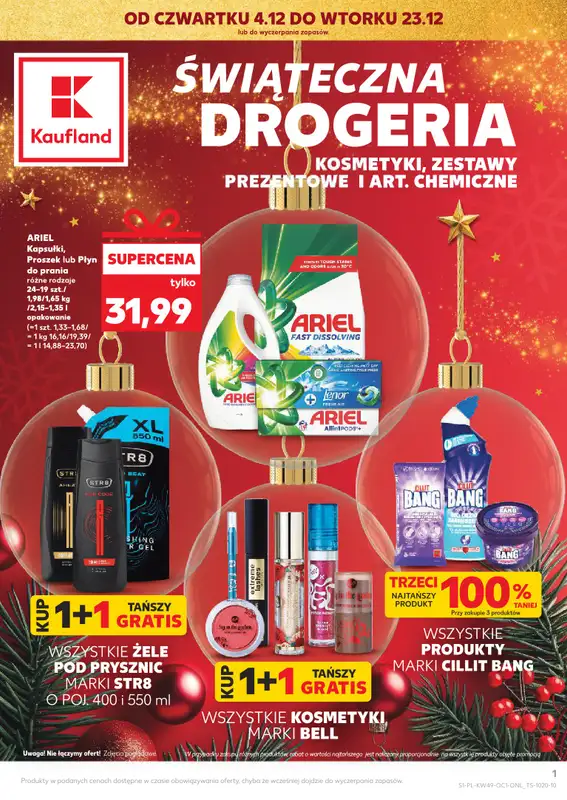 Kaufland - gazetka promocyjna Oferta Kaufland - Świąteczna Drogeria od czwartku 04.12 do wtorku 23.12