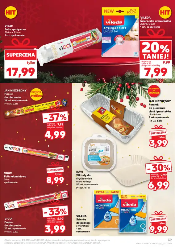 Kaufland - gazetka promocyjna Oferta Kaufland - Świąteczna Drogeria od czwartku 04.12 do wtorku 23.12 - strona 39