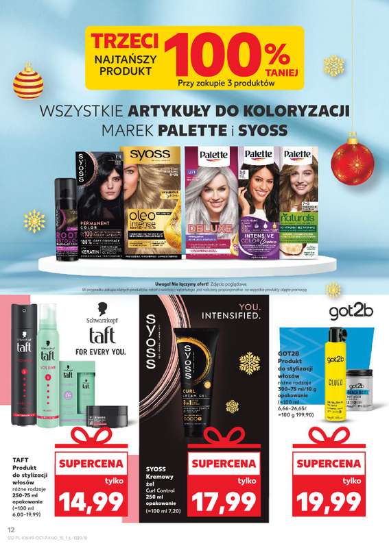 Kaufland - gazetka promocyjna Oferta Kaufland - Świąteczna Drogeria od czwartku 04.12 do wtorku 23.12 - strona 12