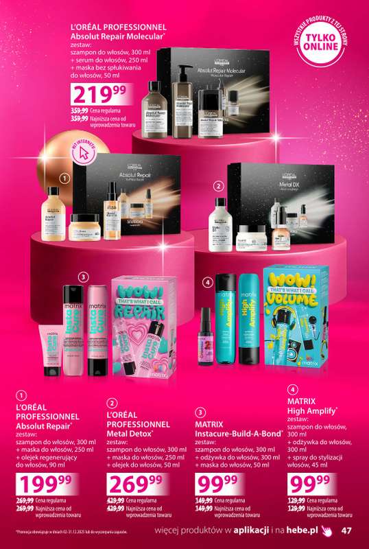 Hebe - gazetka promocyjna Katalog prezentów od środy 03.12 do środy 24.12 - strona 47