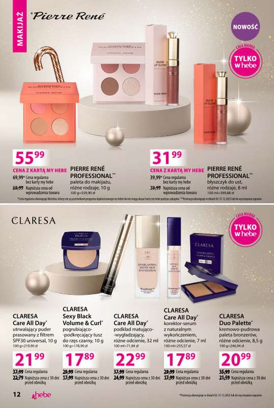 Hebe - gazetka promocyjna Katalog prezentów od środy 03.12 do środy 24.12 - strona 12
