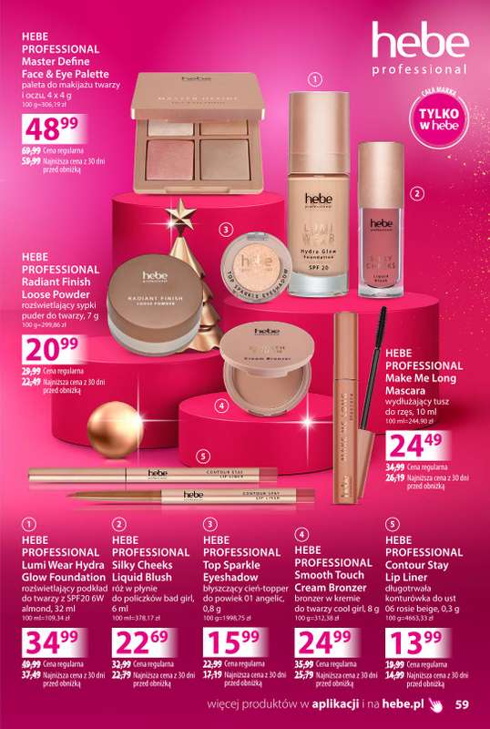 Hebe - gazetka promocyjna Katalog prezentów od środy 03.12 do środy 24.12 - strona 59