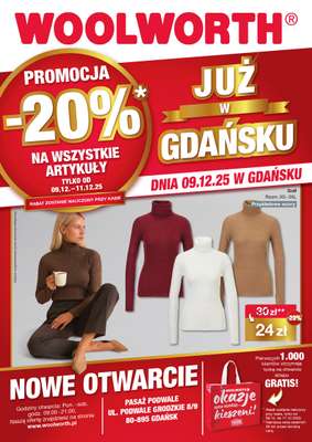 Woolworth - gazetka promocyjna WIELKIE OTWARCIE! GDAŃSK, ul. Podwale Grodzkie 8/9 od wtorku 09.12 do czwartku 11.12
