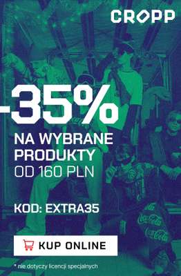 Cropp - gazetka promocyjna -35% na wybrane produkty od 160 PLN od środy 03.12 do poniedziałku 15.12