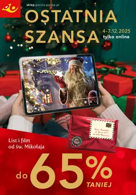 Poczta Polska - gazetka promocyjna Gazetka od poniedziałku 01.12 do niedzieli 14.12