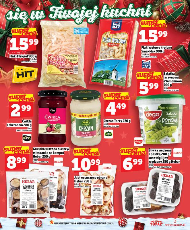 TOPAZ - gazetka promocyjna Superceny na Święta od czwartku, 11.12 od czwartku 11.12 do środy 17.12 - strona 3
