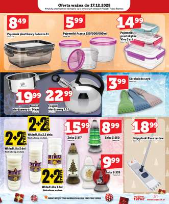 TOPAZ - gazetka promocyjna Superceny na Święta od czwartku, 11.12 od czwartku 11.12 do środy 17.12 - strona 31