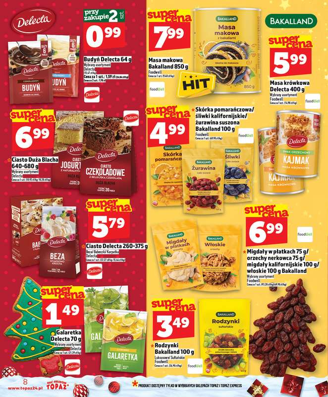 TOPAZ - gazetka promocyjna Superceny na Święta od czwartku, 11.12 od czwartku 11.12 do środy 17.12 - strona 8