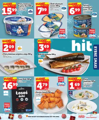 TOPAZ - gazetka promocyjna Superceny na Święta od czwartku, 11.12 od czwartku 11.12 do środy 17.12 - strona 21