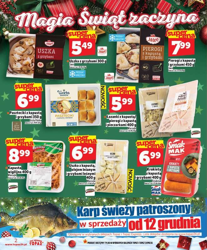 TOPAZ - gazetka promocyjna Superceny na Święta od czwartku, 11.12 od czwartku 11.12 do środy 17.12 - strona 2