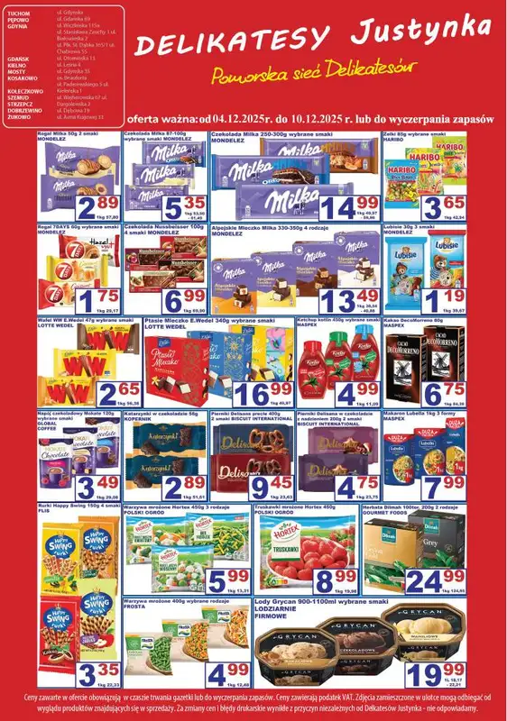 Delikatesy Justynka - gazetka promocyjna Gazetka od czwartku 04.12 do środy 10.12 - strona 4