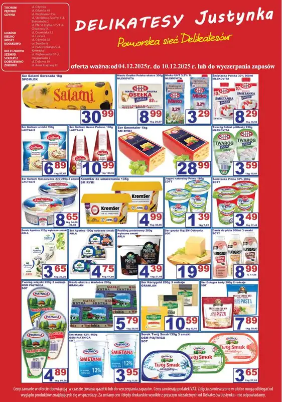 Delikatesy Justynka - gazetka promocyjna Gazetka od czwartku 04.12 do środy 10.12 - strona 3