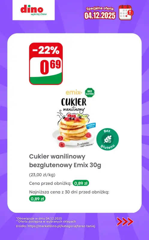 Dino - gazetka promocyjna Specjalna oferta na 04.12.2025 - promocje spoza gazetki od czwartku 04.12 do czwartku 04.12 - strona 12