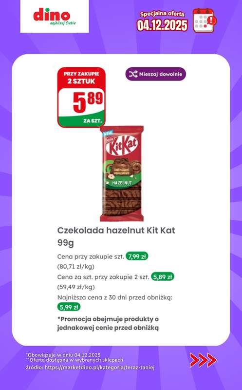 Dino - gazetka promocyjna Specjalna oferta na 04.12.2025 - promocje spoza gazetki od czwartku 04.12 do czwartku 04.12 - strona 10