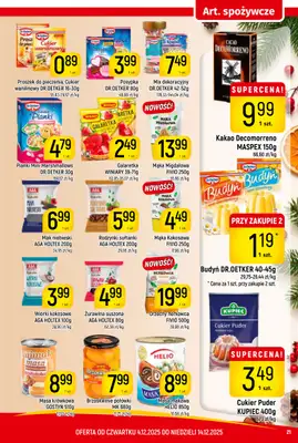 Delikatesy Piotruś Pan - gazetka promocyjna Gazetka od czwartku 04.12 do niedzieli 14.12 - strona 21
