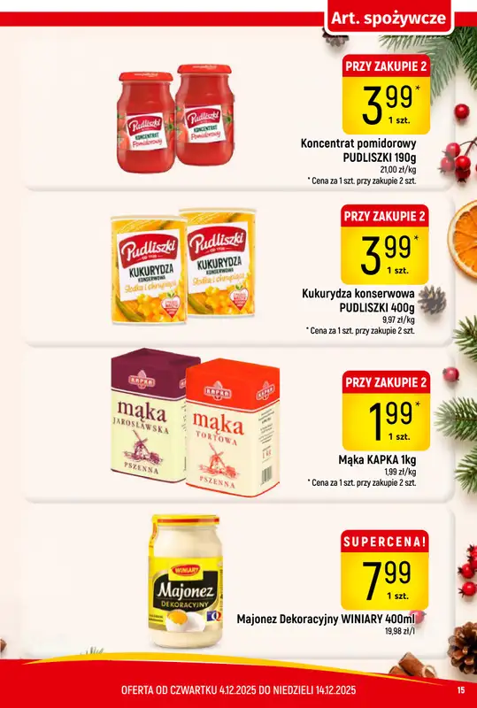 Delikatesy Piotruś Pan - gazetka promocyjna Gazetka od czwartku 04.12 do niedzieli 14.12 - strona 15