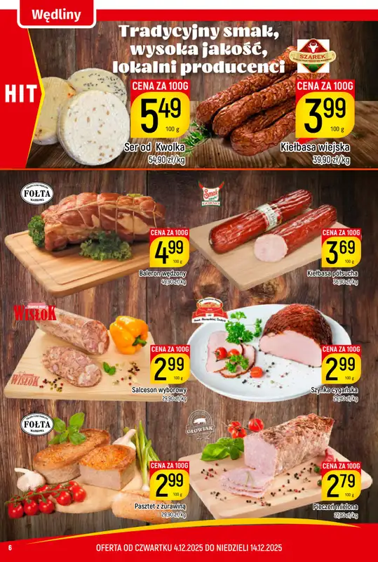 Delikatesy Piotruś Pan - gazetka promocyjna Gazetka od czwartku 04.12 do niedzieli 14.12 - strona 6