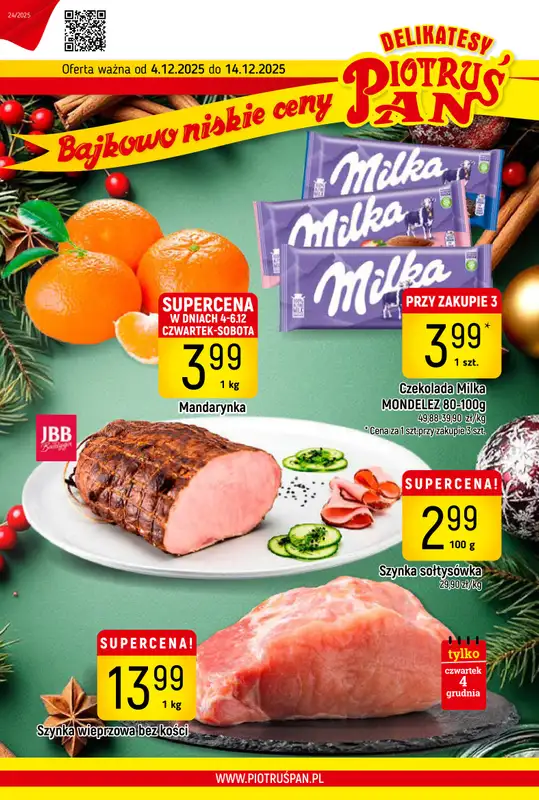 Delikatesy Piotruś Pan - gazetka promocyjna Gazetka od czwartku 04.12 do niedzieli 14.12