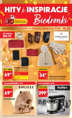 Biedronka - gazetka promocyjna Okazje tygodnia od 29.11 od soboty 29.11 do środy 17.12