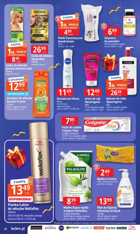 Leclerc - gazetka promocyjna Oferta E.Leclerc I Wybór prezentów w dobrej cenie od wtorku 02.12 do niedzieli 14.12 - strona 22