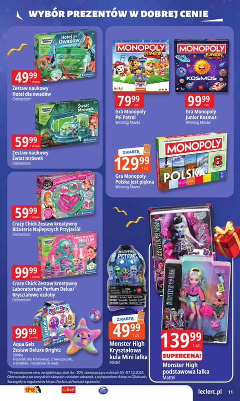 Leclerc - gazetka promocyjna Oferta E.Leclerc I Wybór prezentów w dobrej cenie od wtorku 02.12 do niedzieli 14.12 - strona 11