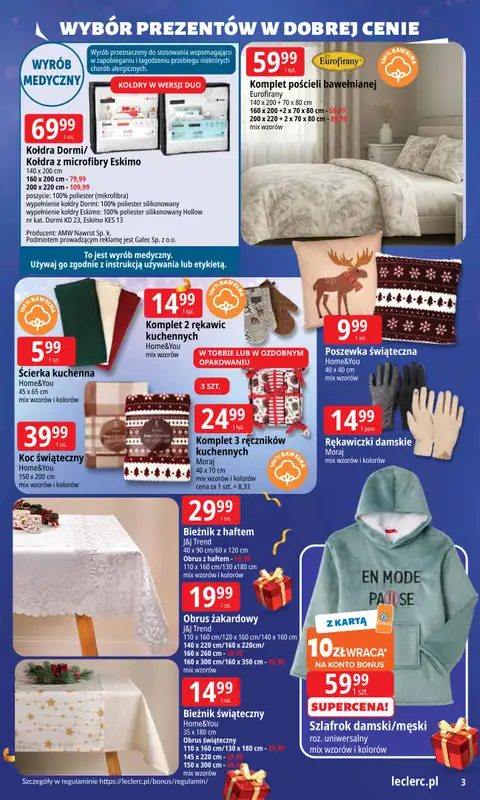 Leclerc - gazetka promocyjna Oferta E.Leclerc I Wybór prezentów w dobrej cenie od wtorku 02.12 do niedzieli 14.12 - strona 3
