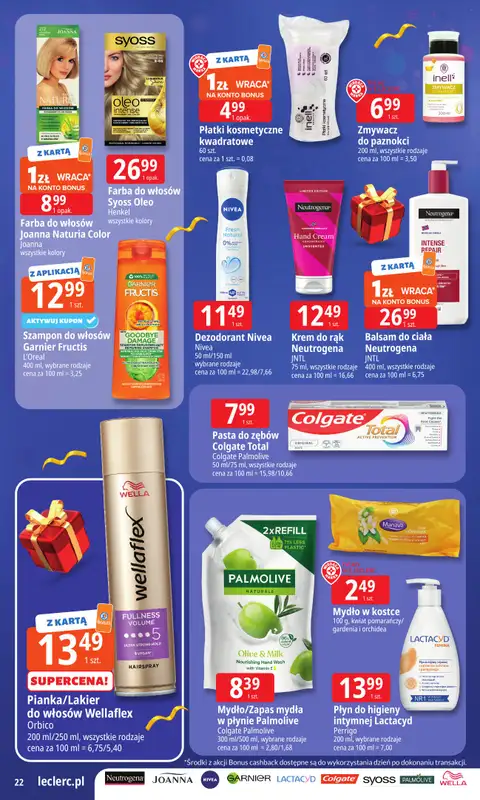 Leclerc - gazetka promocyjna Oferta E.Leclerc I Wybór prezentów w dobrej cenie od wtorku 02.12 do niedzieli 14.12 - strona 22