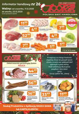 Społem Częstochowa - gazetka promocyjna Gazetka od czwartku 11.12 do wtorku 23.12