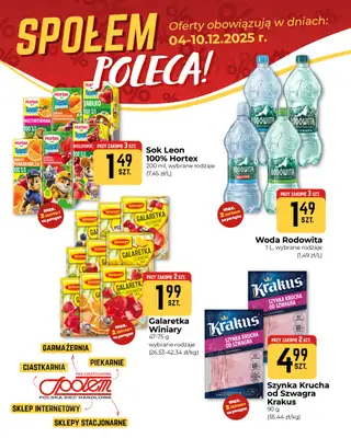 Społem Częstochowa - gazetka promocyjna Plakaty promocyjne od czwartku 04.12 do środy 10.12 - strona 3