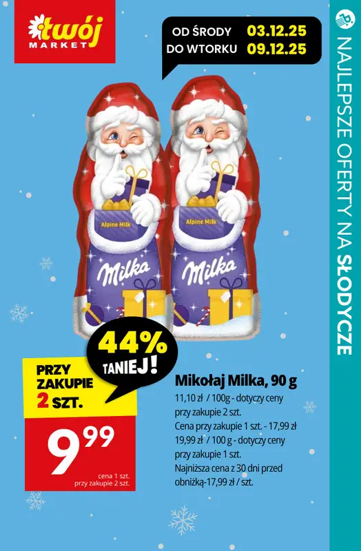 BEST SALE - gazetka promocyjna SUPER oferty na świąteczne słodycze! od czwartku 04.12 do niedzieli 07.12 - strona 3