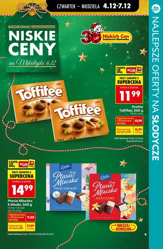 BEST SALE - gazetka promocyjna SUPER oferty na świąteczne słodycze! od czwartku 04.12 do niedzieli 07.12 - strona 21
