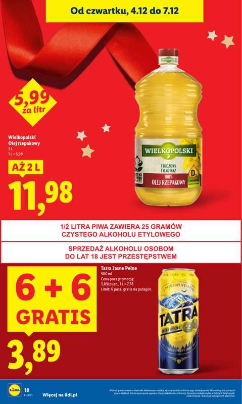 Lidl - gazetka promocyjna Oferta od czwartku od czwartku 04.12 do niedzieli 07.12 - strona 18