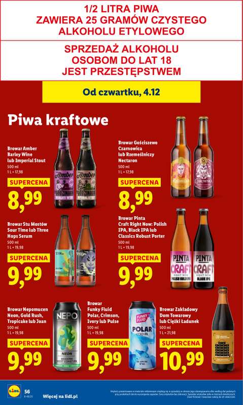 Lidl - gazetka promocyjna Oferta od czwartku od czwartku 04.12 do niedzieli 07.12 - strona 58