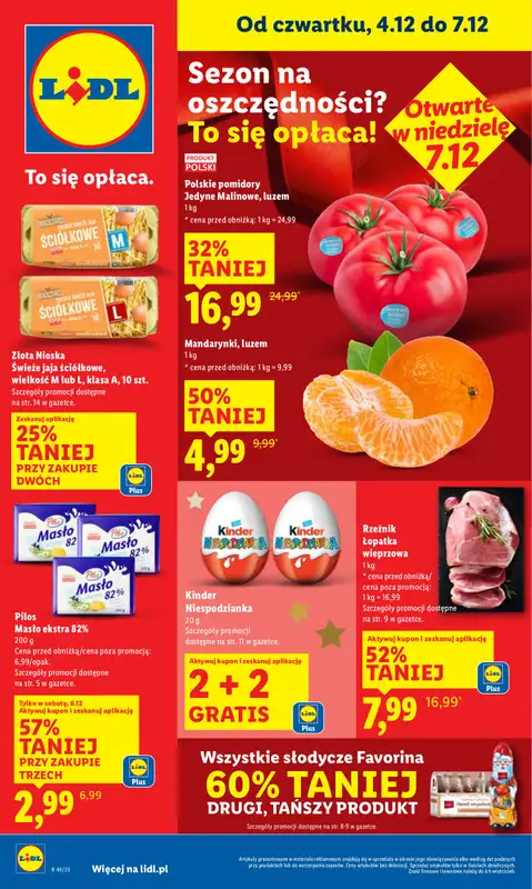 Lidl - gazetka promocyjna Oferta od czwartku od czwartku 04.12 do niedzieli 07.12