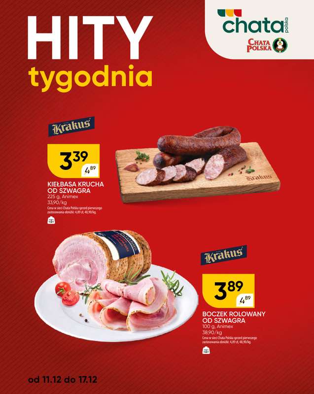 Chata Polska - gazetka promocyjna Hity tygodnia od czwartku 11.12 do środy 17.12 - strona 2