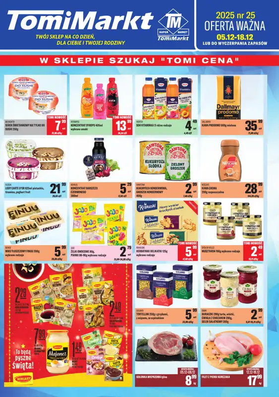 Tomi Markt - gazetka promocyjna Gazetka od piątku 05.12 do czwartku 18.12