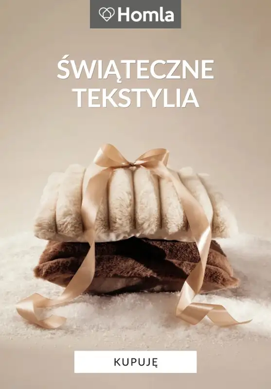 Homla - gazetka promocyjna Magia świątecznych tekstyliów od piątku 05.12 