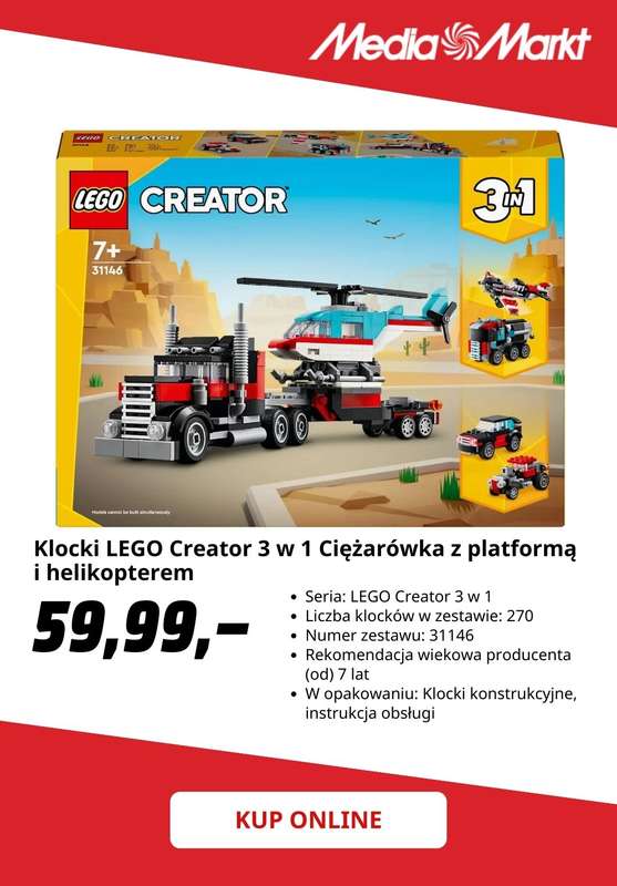 Media Markt - gazetka promocyjna Zestawy LEGO - pomysł na prezent od czwartku 04.12 do wtorku 16.12 - strona 7