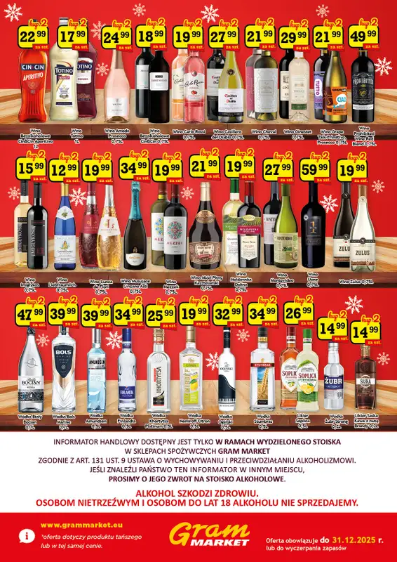 Gram Market - gazetka promocyjna Ulotka alkoholowa od czwartku 04.12 do środy 31.12 - strona 2
