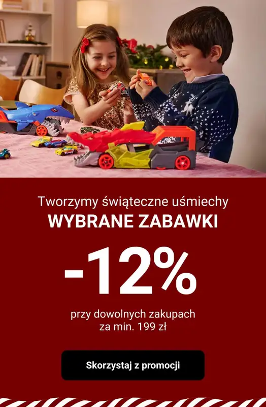 Smyk - gazetka promocyjna -12% na wybrane zabawki przy zakupach za min. 199 zł od czwartku 04.12 do piątku 05.12