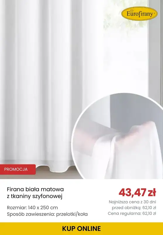 Eurofirany - gazetka promocyjna Do -50% na firany od czwartku 04.12 do poniedziałku 08.12 - strona 7