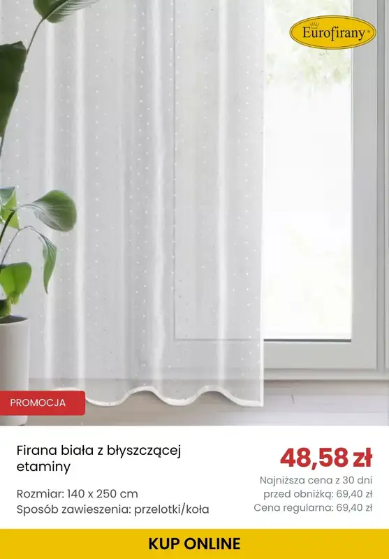 Eurofirany - gazetka promocyjna Do -50% na firany od czwartku 04.12 do poniedziałku 08.12 - strona 8