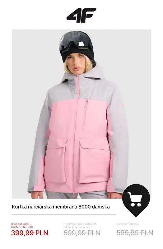 4F - gazetka promocyjna Kolekcja narciarska w promocji – sprawdź okazje! od czwartku 04.12  - strona 8