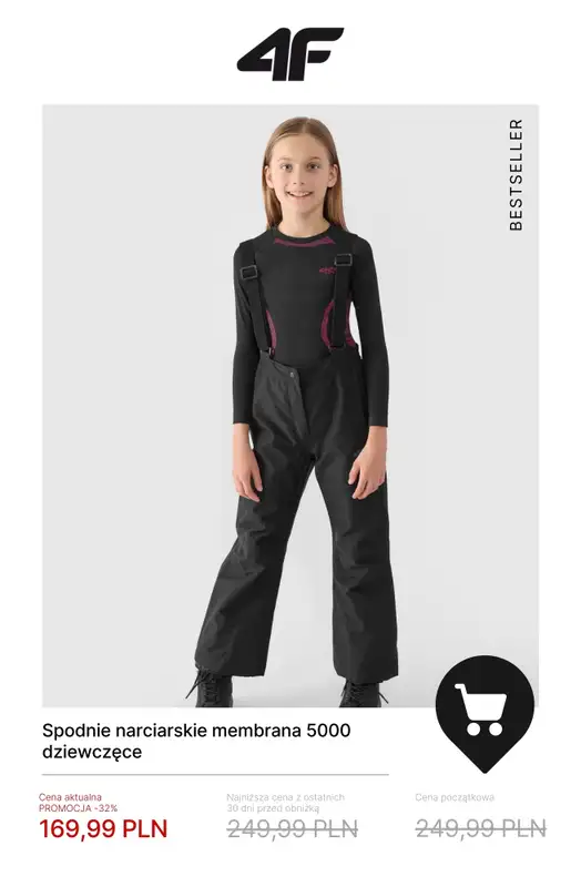 4F - gazetka promocyjna Kolekcja narciarska w promocji – sprawdź okazje! od czwartku 04.12  - strona 17