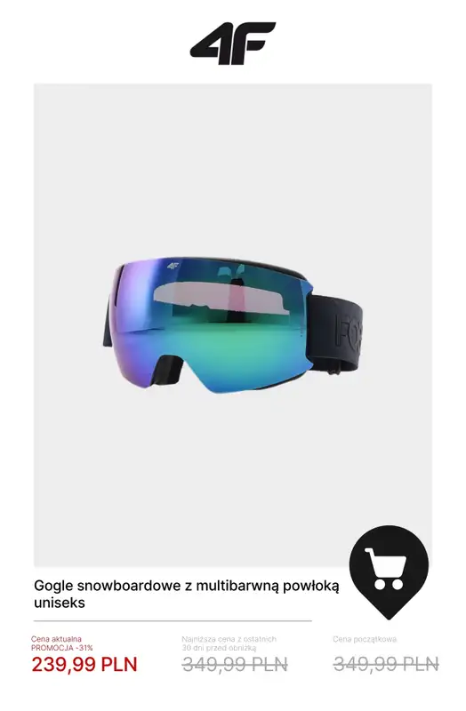 4F - gazetka promocyjna Kolekcja narciarska w promocji – sprawdź okazje! od czwartku 04.12  - strona 10