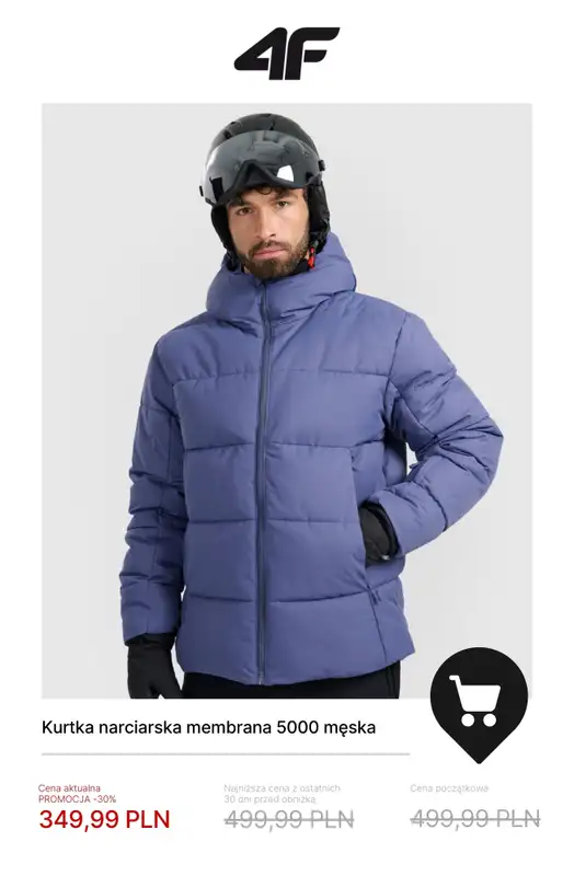 4F - gazetka promocyjna Kolekcja narciarska w promocji – sprawdź okazje! od czwartku 04.12  - strona 12