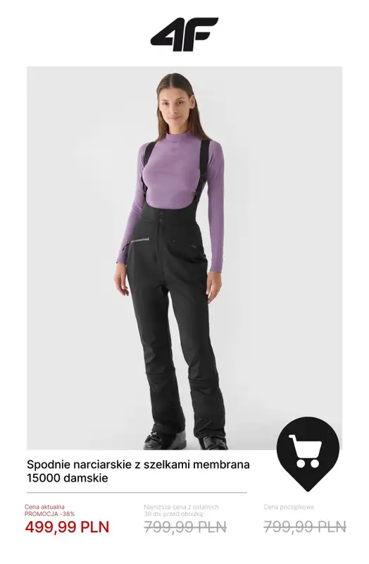4F - gazetka promocyjna Kolekcja narciarska w promocji – sprawdź okazje! od czwartku 04.12  - strona 9