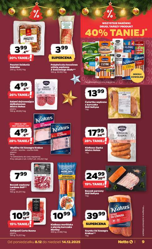 Netto - gazetka promocyjna Gazetka Spożywcza od poniedziałku 08.12 do niedzieli 14.12 - strona 9