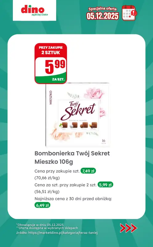Dino - gazetka promocyjna Specjalna oferta na 05.12.2025 - promocje spoza gazetki od piątku 05.12 do piątku 05.12 - strona 10