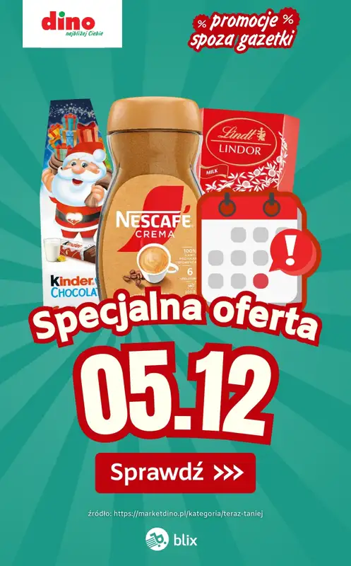 Dino - gazetka promocyjna Specjalna oferta na 05.12.2025 - promocje spoza gazetki od piątku 05.12 do piątku 05.12